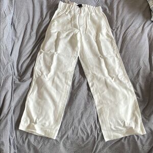 Banana Republic White Flowy Pants, XXS